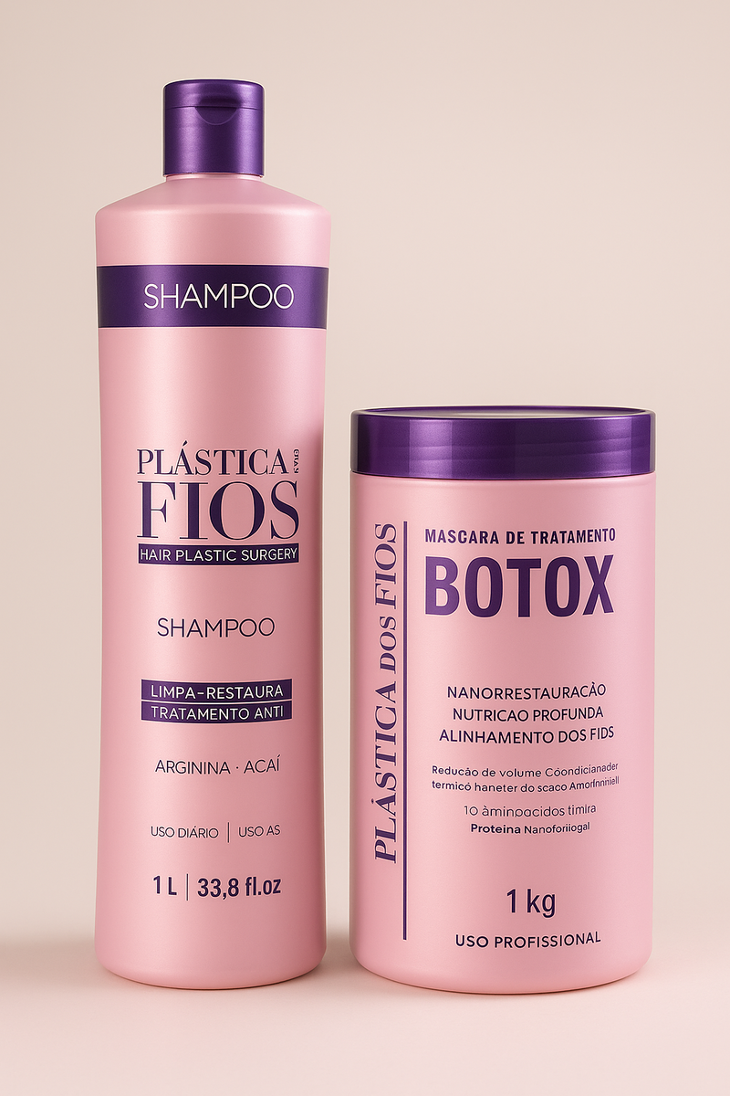 Kit de Botox Hidratante Y Shampoo  Plastica dos Fios