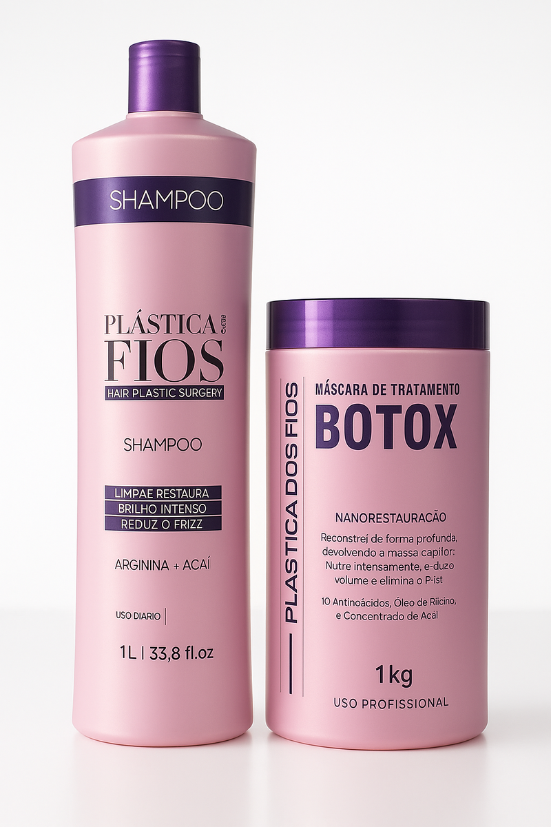 Kit de Botox Hidratante Y Shampoo  Plastica dos Fios