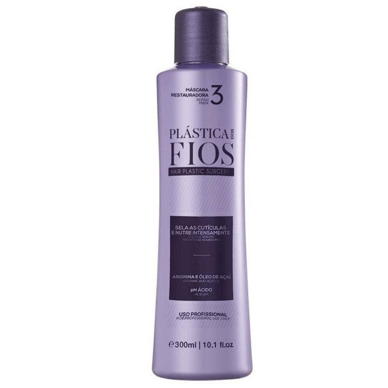 PLASTICA DOS FIOS HAIR RESTORE MASK STEP 3 -300ml - Keratinbeauty